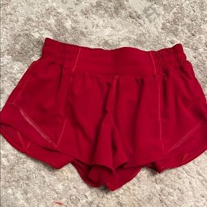 Women's Red Athletic Shorts